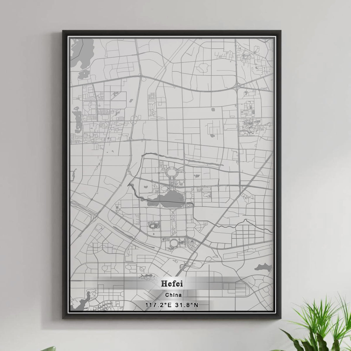 ROAD MAP OF HEFEI, CHINA BY MAPBAKES
