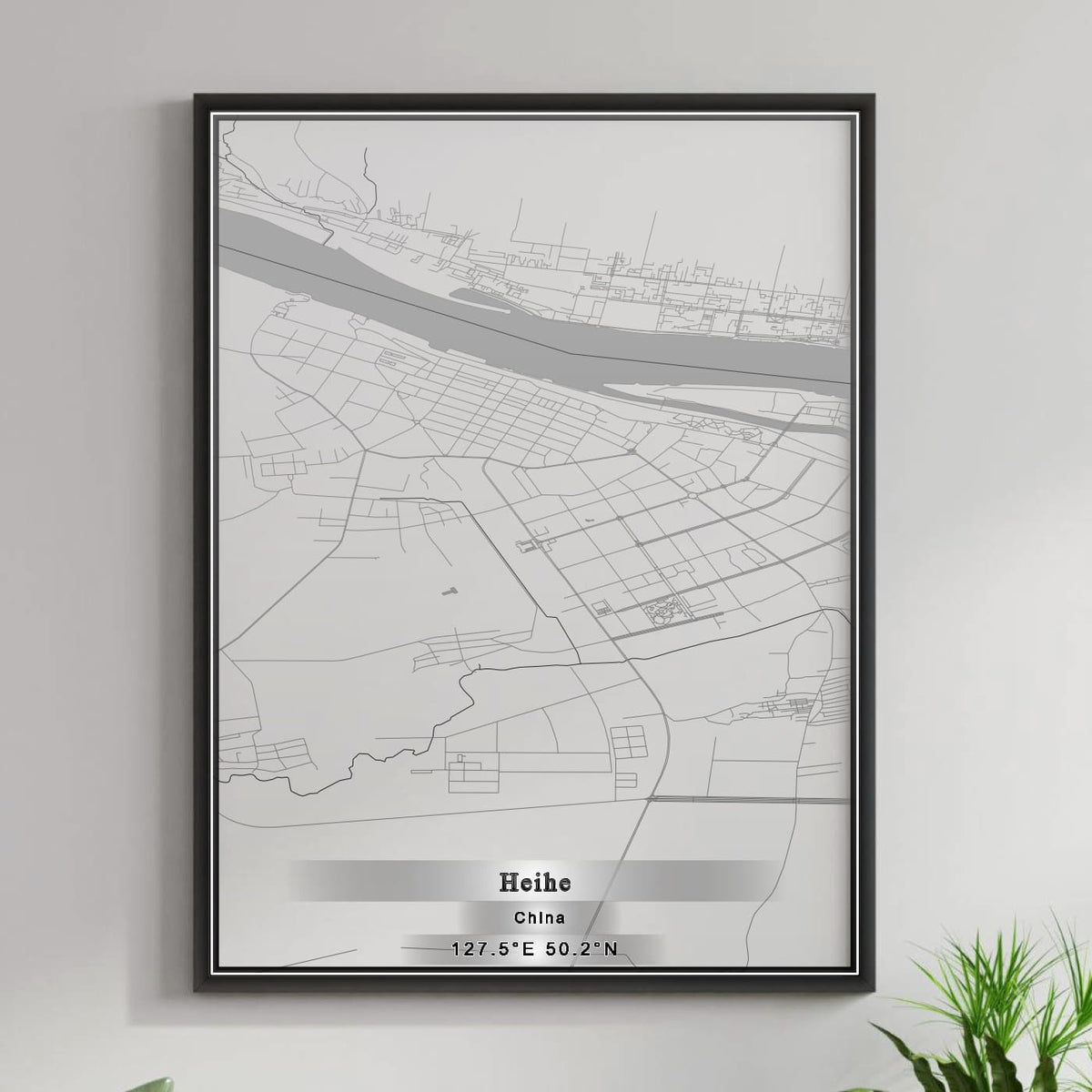 ROAD MAP OF HEIHE, CHINA BY MAPBAKES