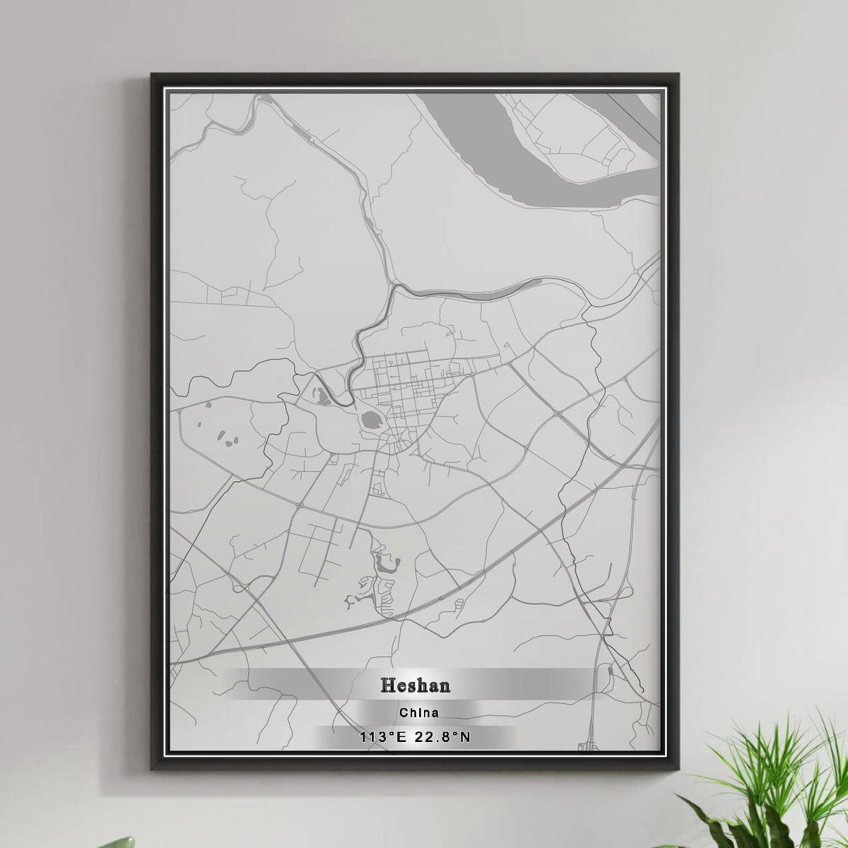 ROAD MAP OF HESHAN, CHINA BY MAPBAKES