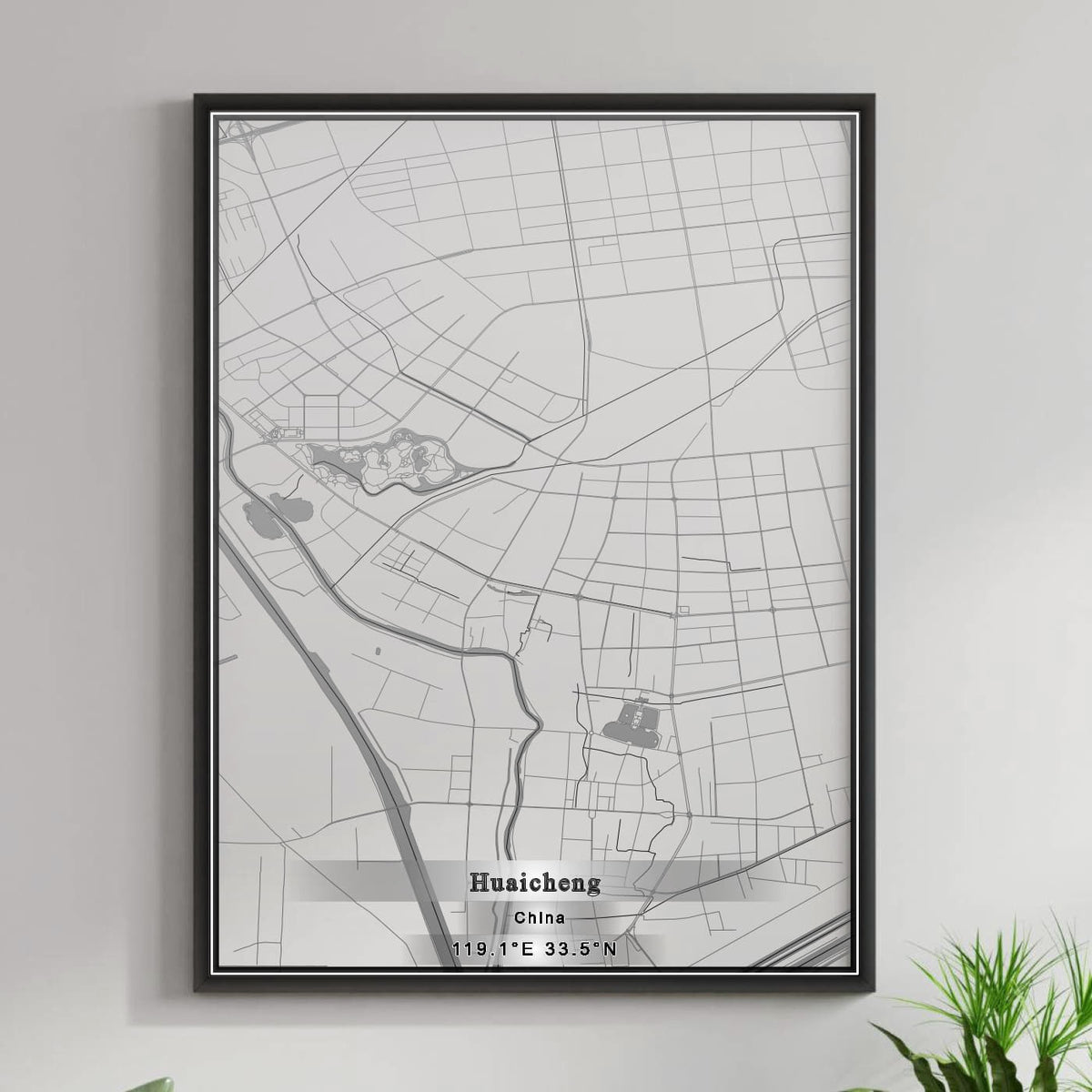 ROAD MAP OF HUAICHENG, CHINA BY MAPBAKES