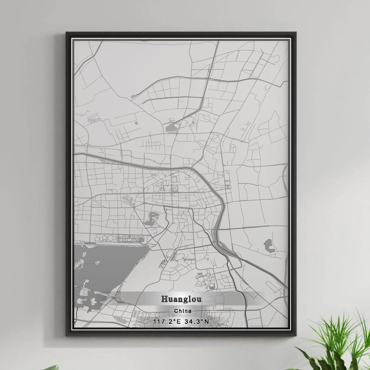 ROAD MAP OF HUANGLOU, CHINA BY MAPBAKES