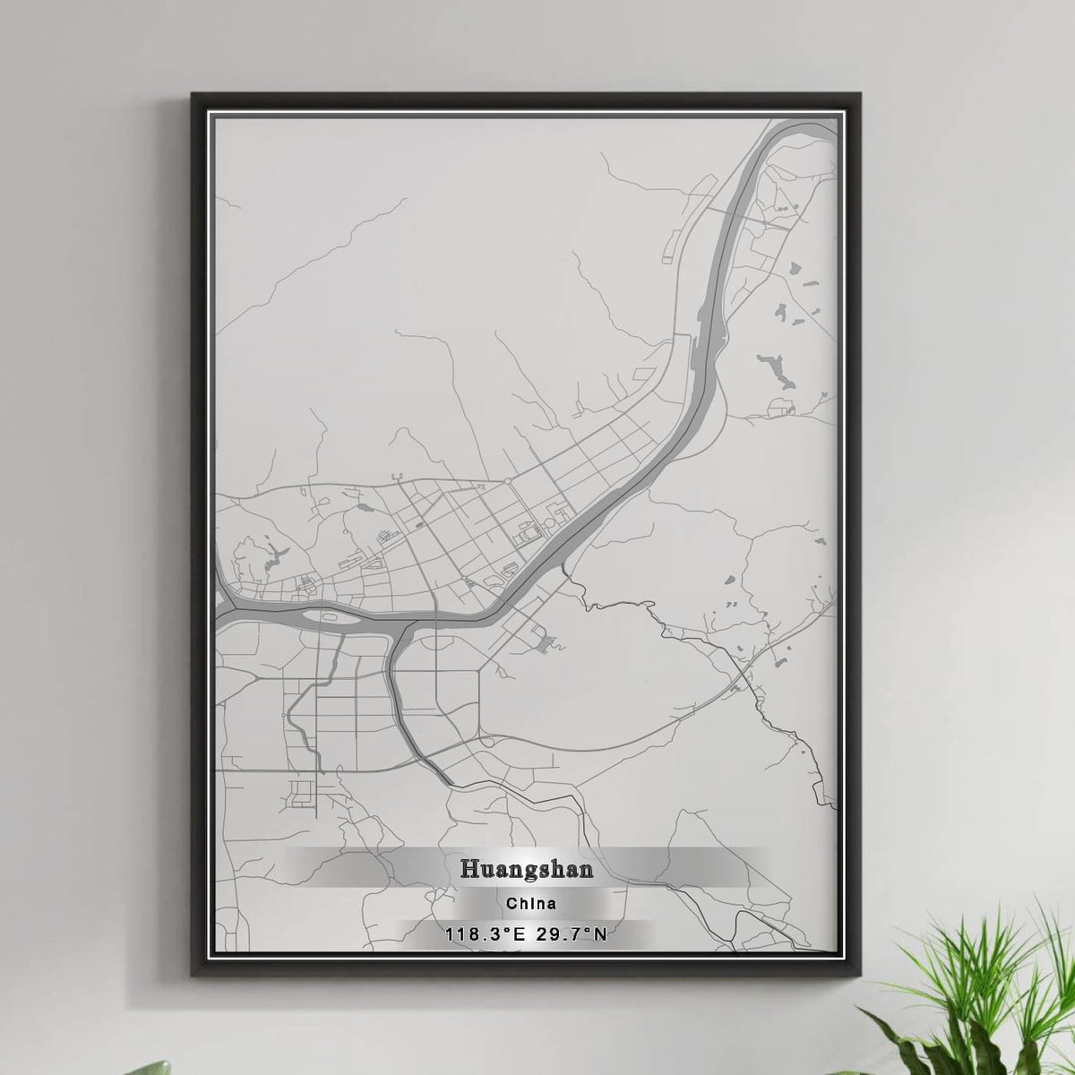 ROAD MAP OF HUANGSHAN, CHINA BY MAPBAKES