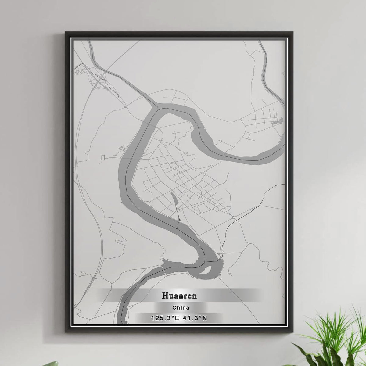 ROAD MAP OF HUANREN, CHINA BY MAPBAKES