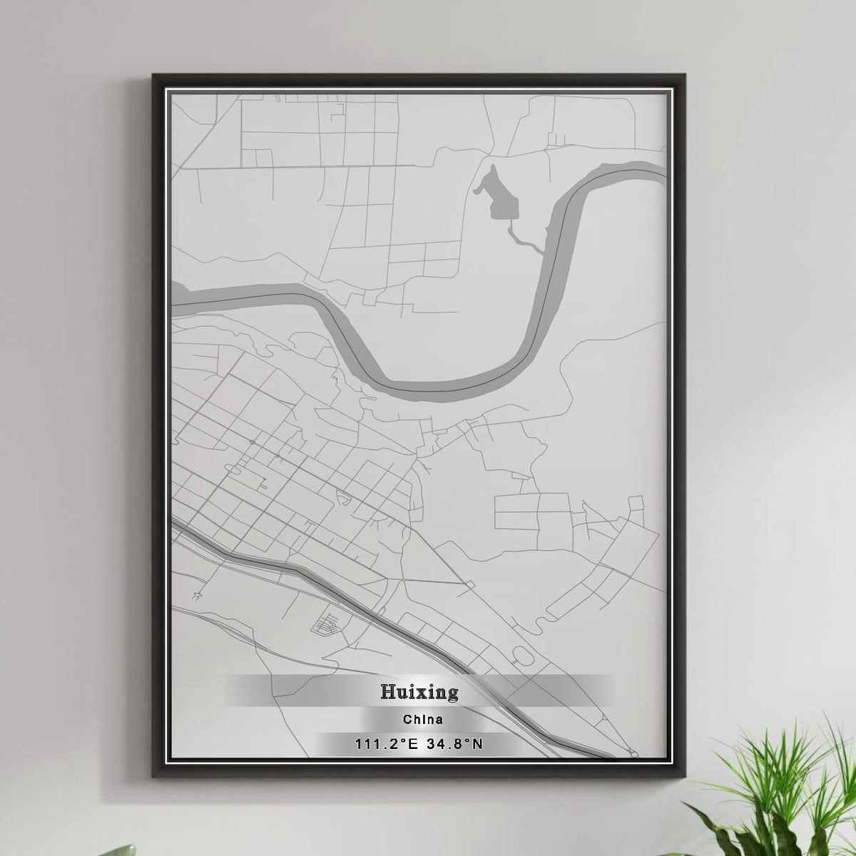 ROAD MAP OF HUIXING, CHINA BY MAPBAKES