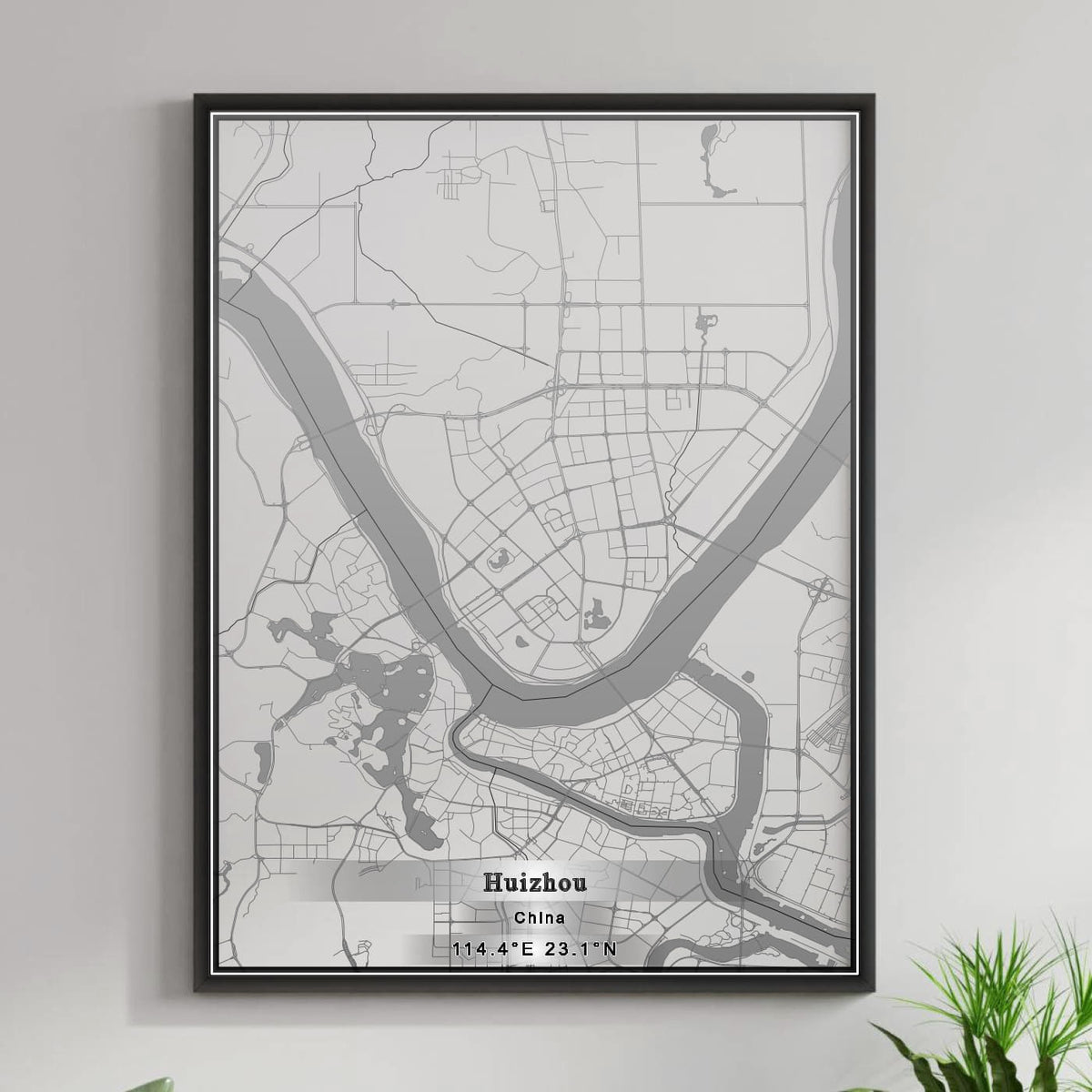 ROAD MAP OF HUIZHOU, CHINA BY MAPBAKES