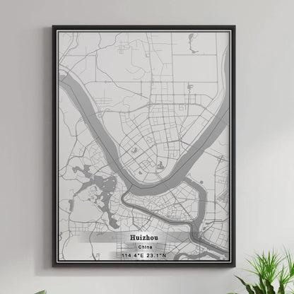 ROAD MAP OF HUIZHOU, CHINA BY MAPBAKES