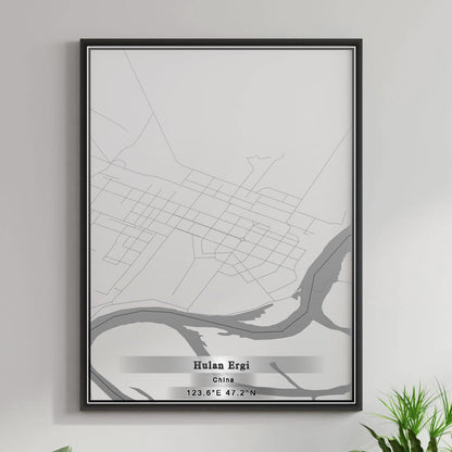 ROAD MAP OF HULAN ERGI, CHINA BY MAPBAKES