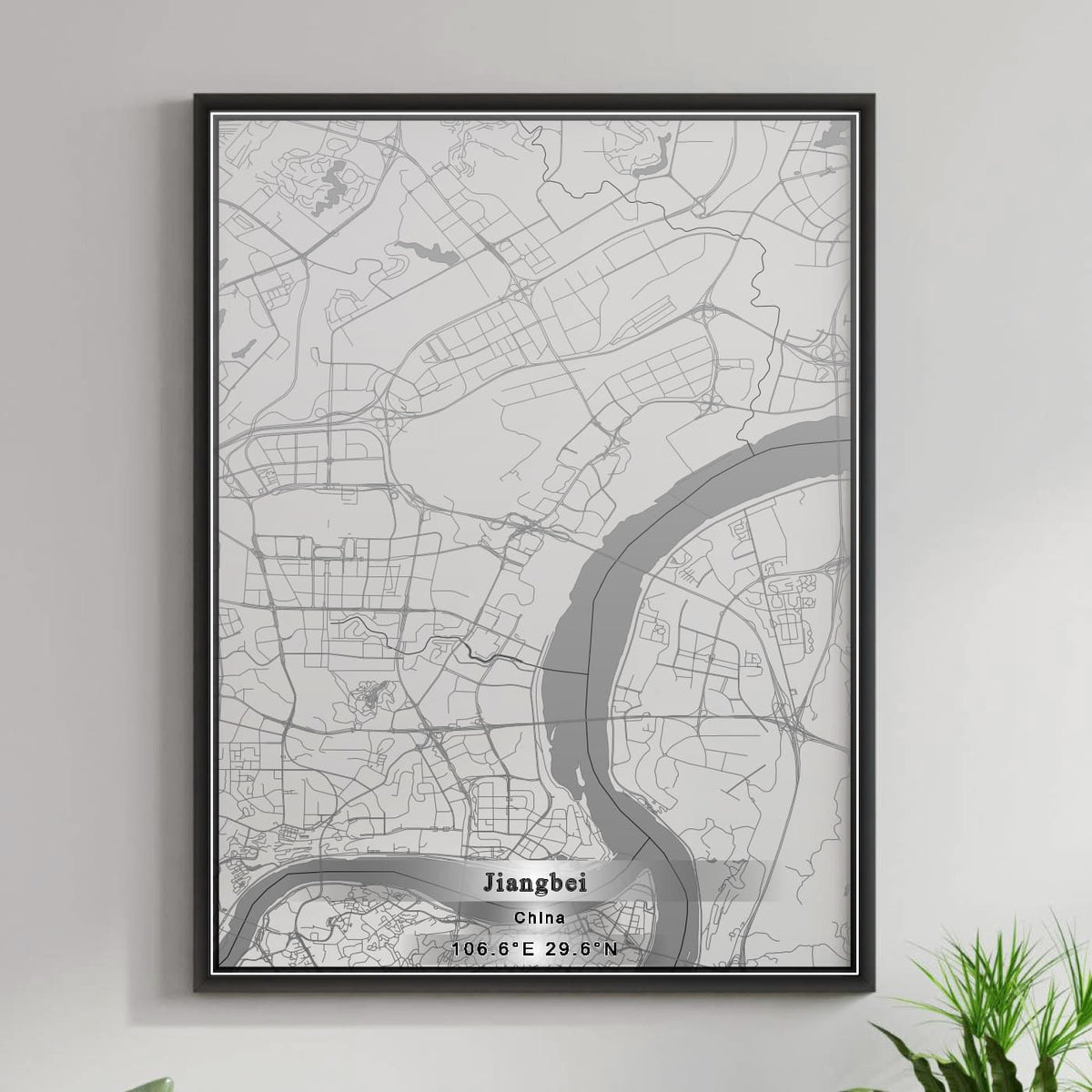 ROAD MAP OF JIANGBEI, CHINA BY MAPBAKES
