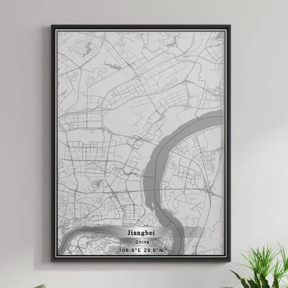 ROAD MAP OF JIANGBEI, CHINA BY MAPBAKES