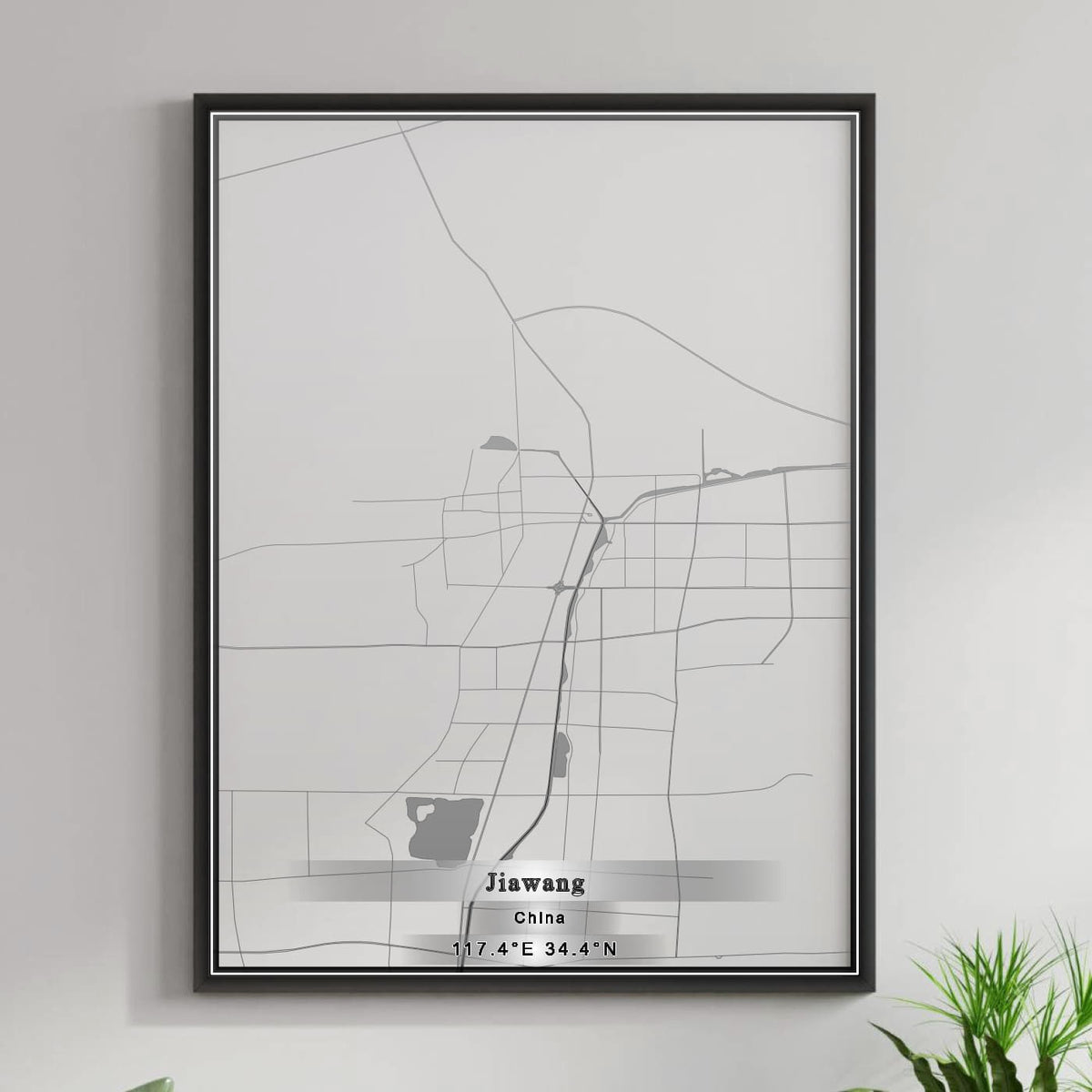 ROAD MAP OF JIAWANG, CHINA BY MAPBAKES