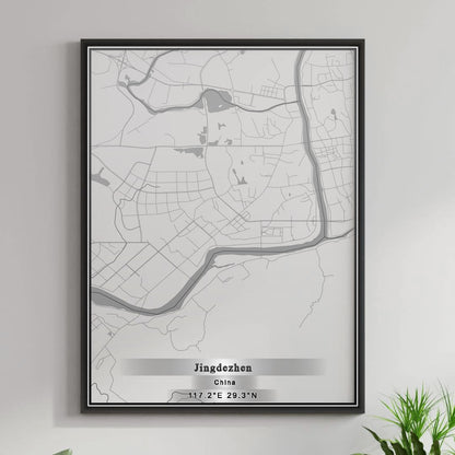 ROAD MAP OF JINGDEZHEN, CHINA BY MAPBAKES