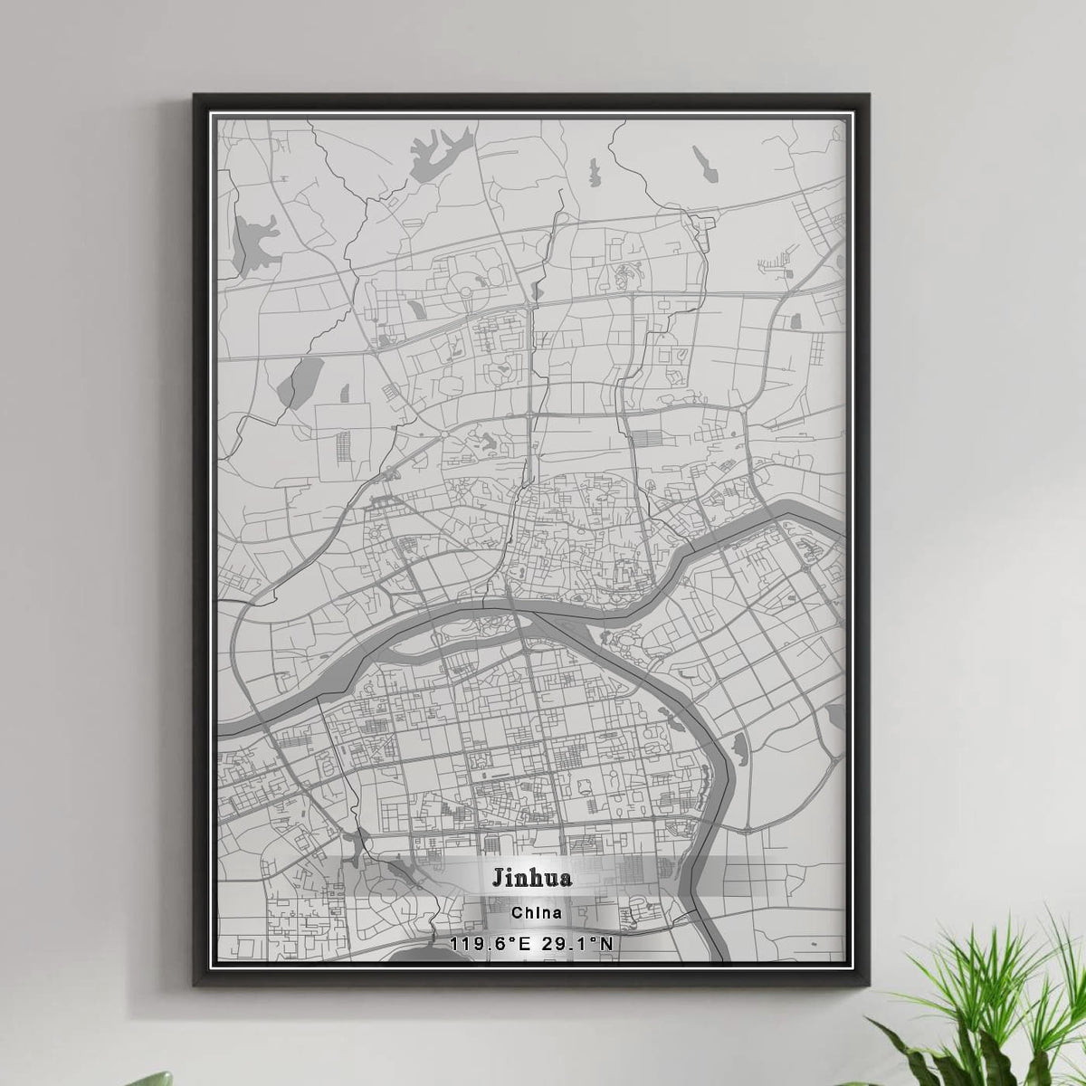 ROAD MAP OF JINHUA, CHINA BY MAPBAKES