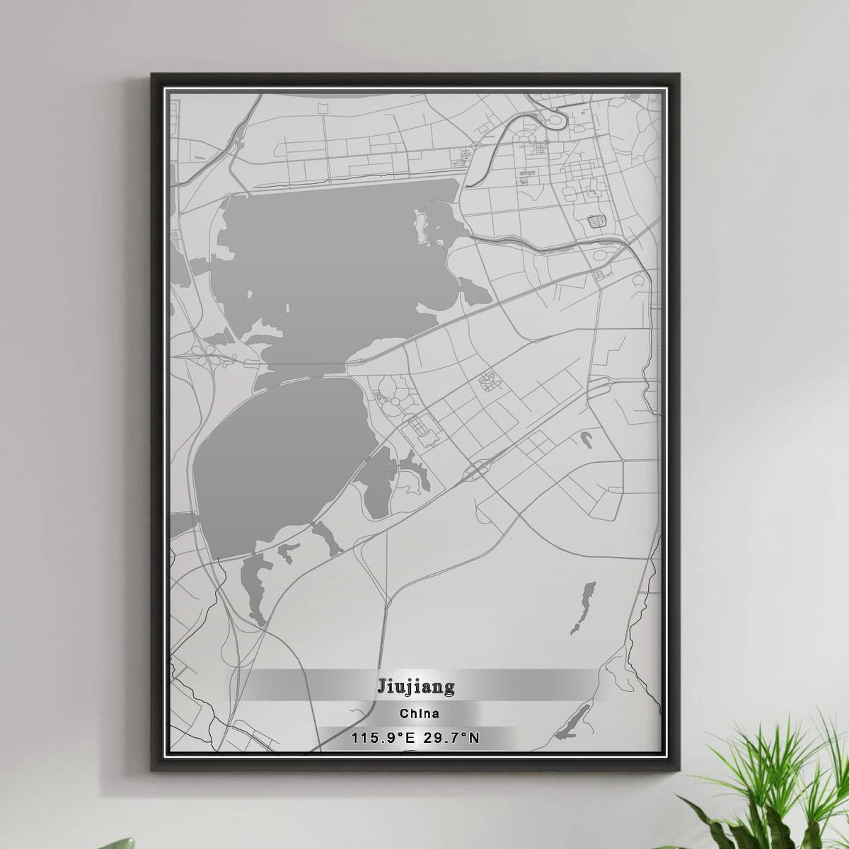 ROAD MAP OF JIUJIANG, CHINA BY MAPBAKES