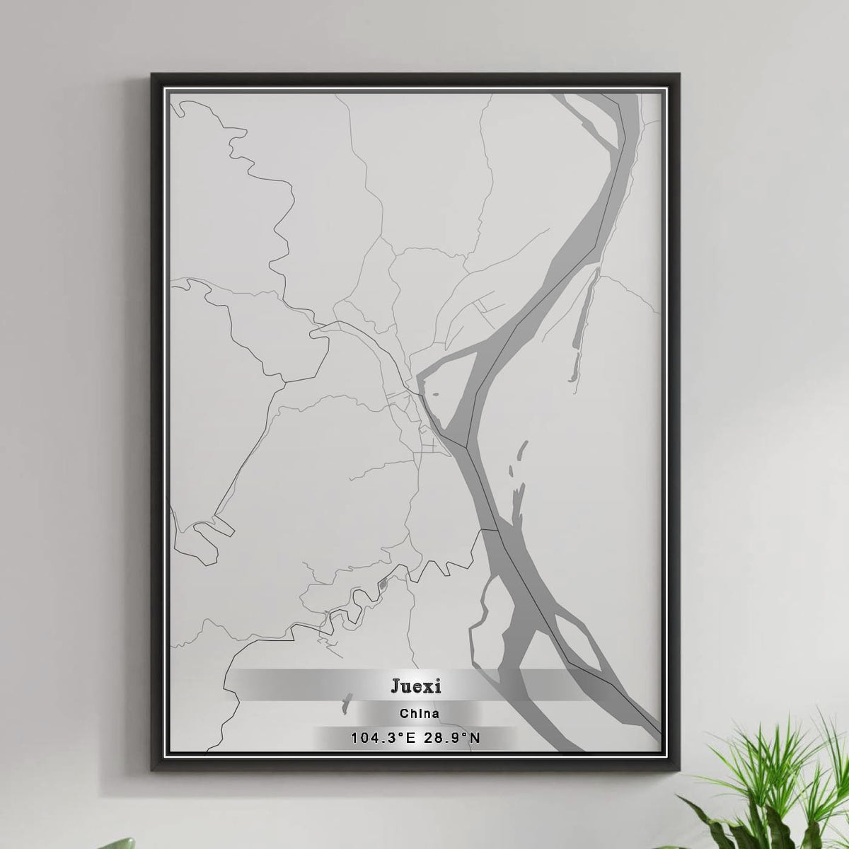 ROAD MAP OF JUEXI, CHINA BY MAPBAKES