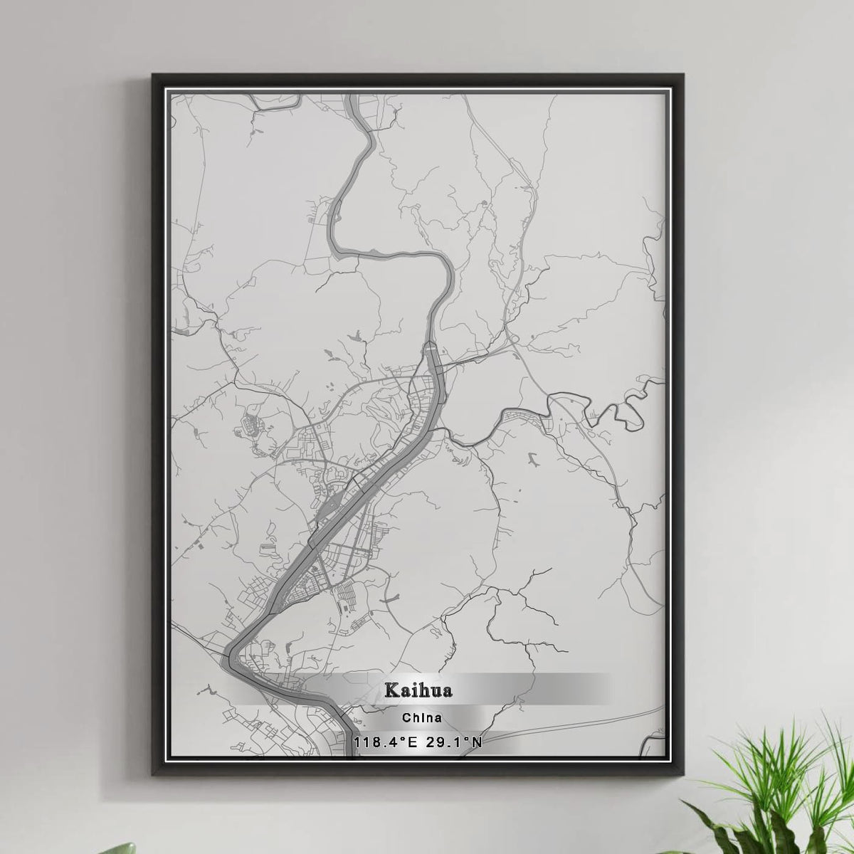 ROAD MAP OF KAIHUA, CHINA BY MAPBAKES