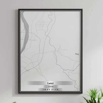 ROAD MAP OF LAIXI, CHINA BY MAPBAKES