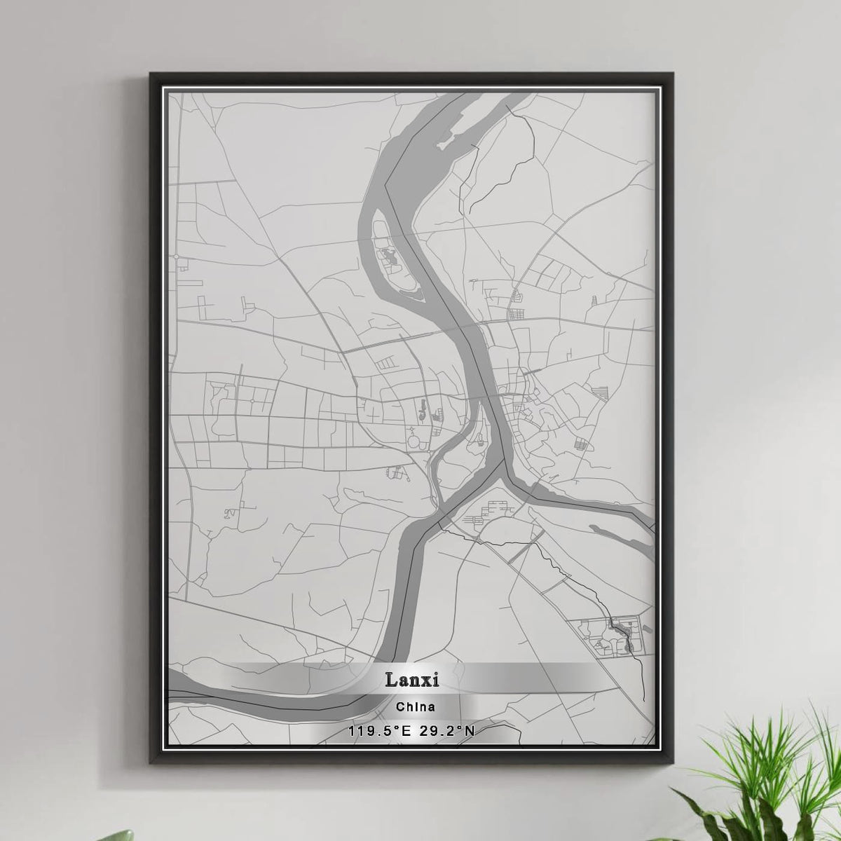 ROAD MAP OF LANXI, CHINA BY MAPBAKES