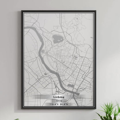 ROAD MAP OF LICHENG, CHINA BY MAPBAKES