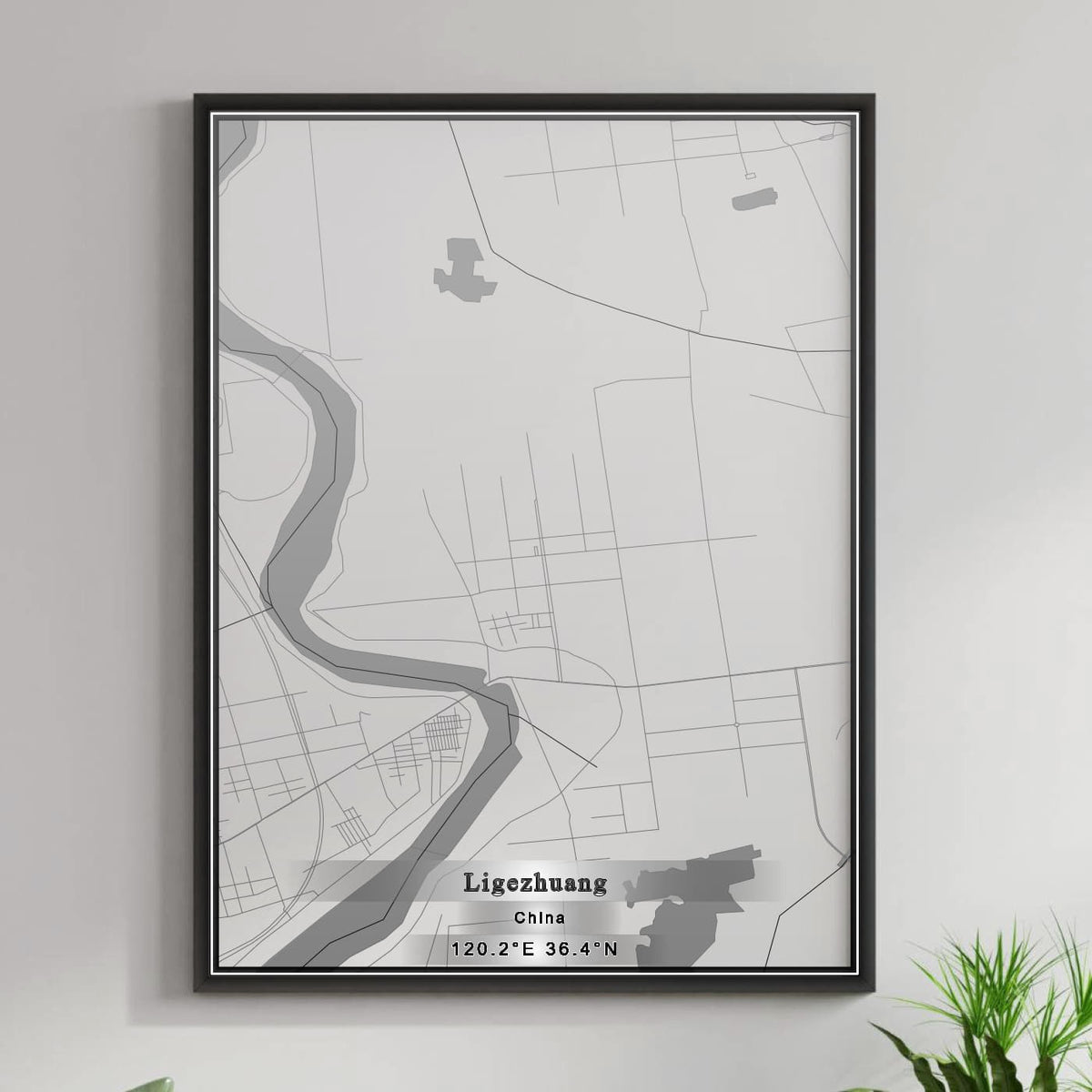 ROAD MAP OF LIGEZHUANG, CHINA BY MAPBAKES