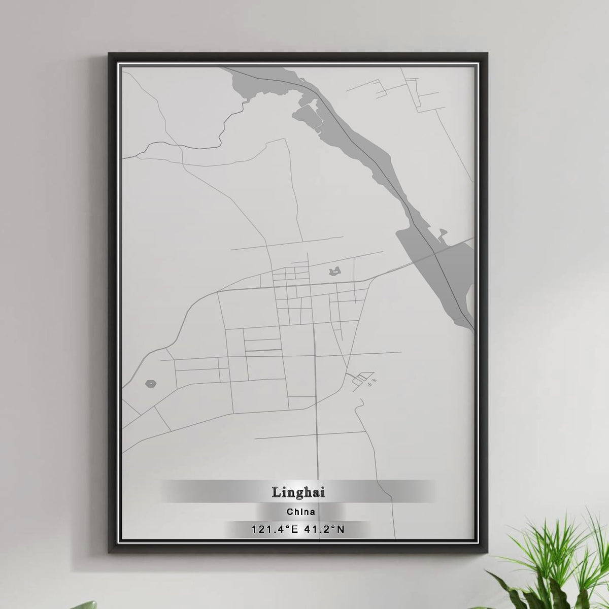 ROAD MAP OF LINGHAI, CHINA BY MAPBAKES