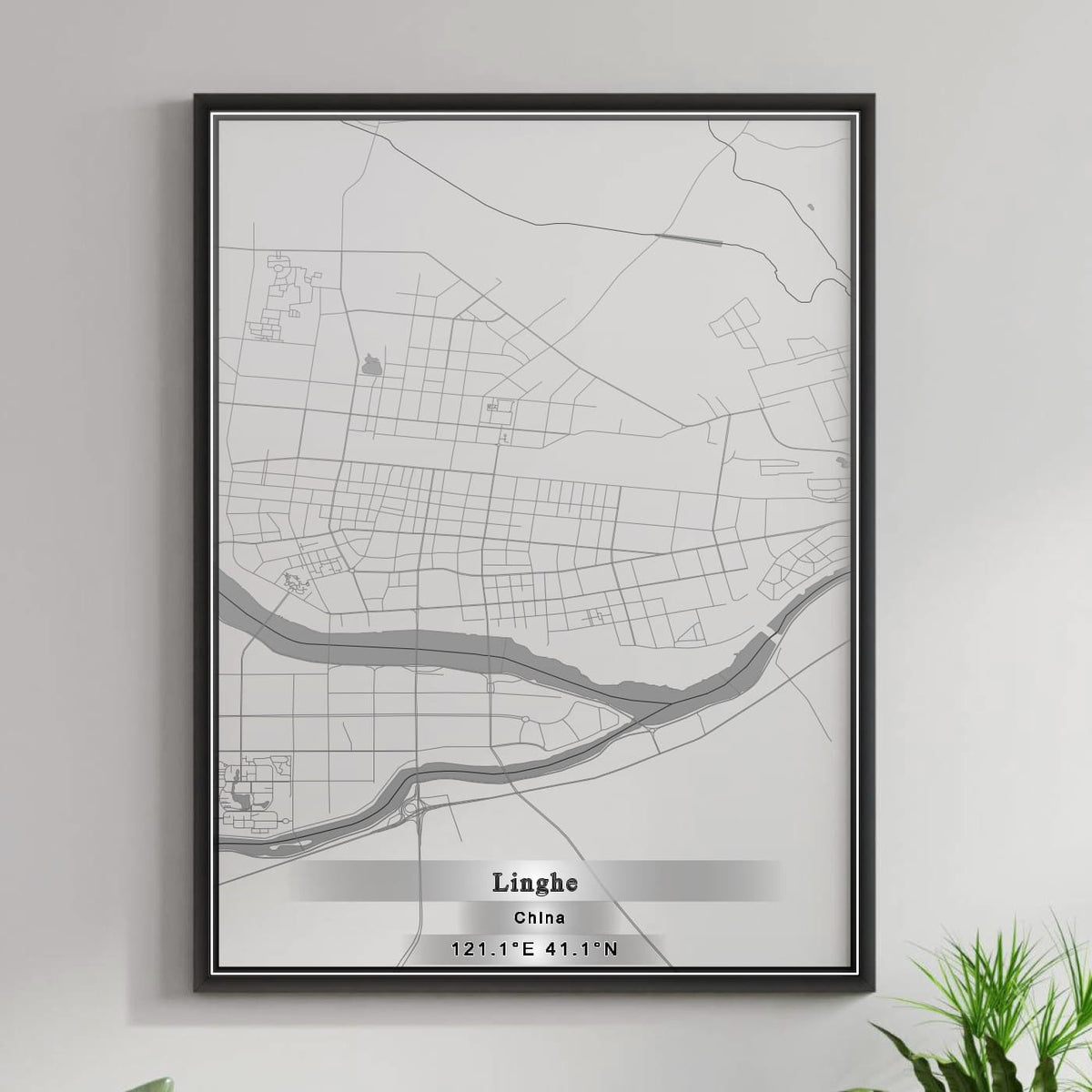 ROAD MAP OF LINGHE, CHINA BY MAPBAKES