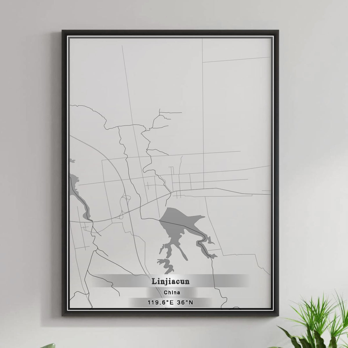ROAD MAP OF LINJIACUN, CHINA BY MAPBAKES