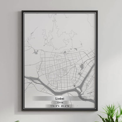 ROAD MAP OF LISHUI, CHINA BY MAPBAKES