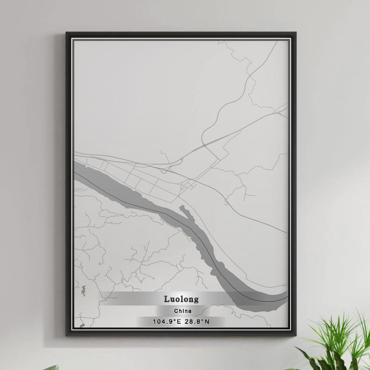 ROAD MAP OF LUOLONG, CHINA BY MAPBAKES