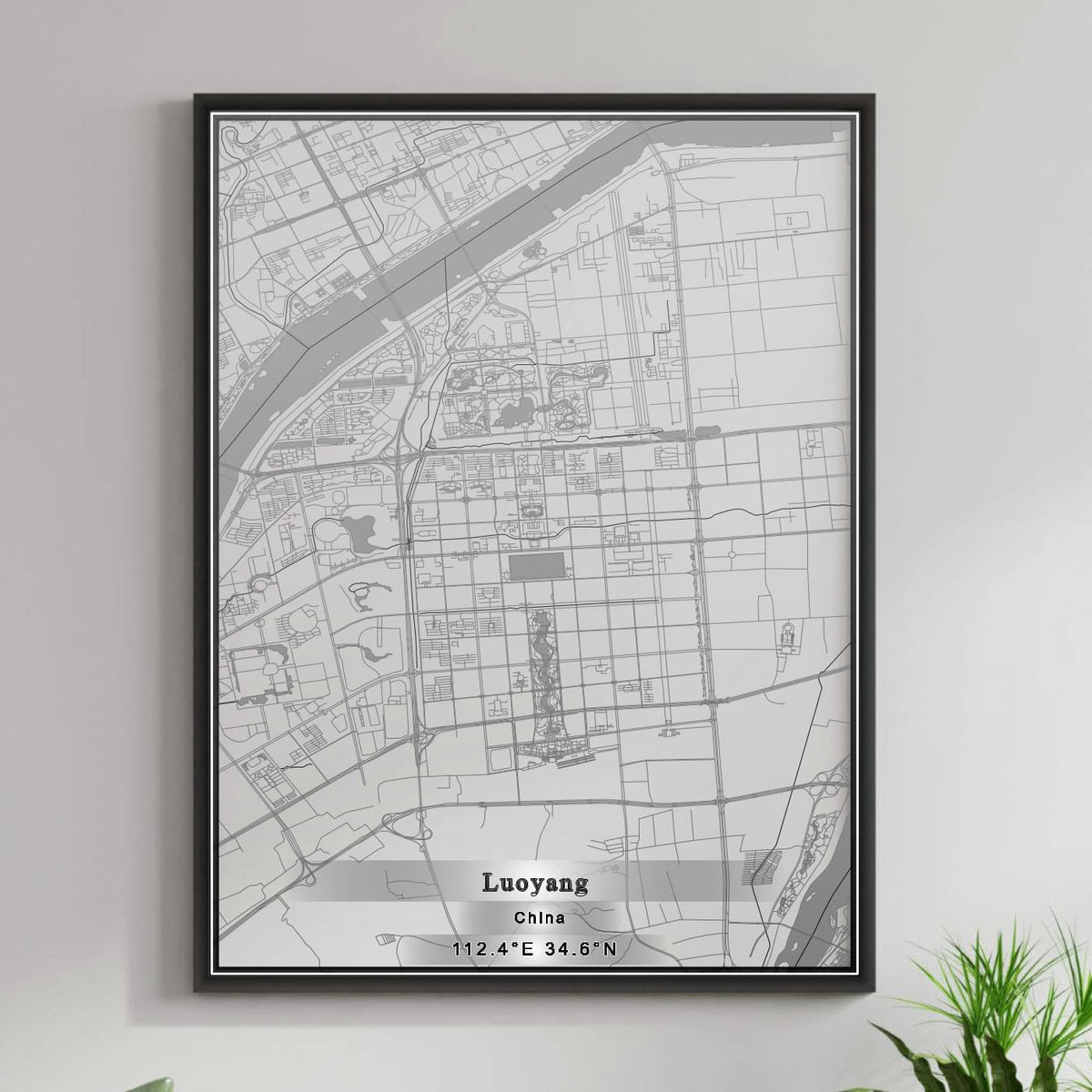 ROAD MAP OF LUOYANG, CHINA BY MAPBAKES