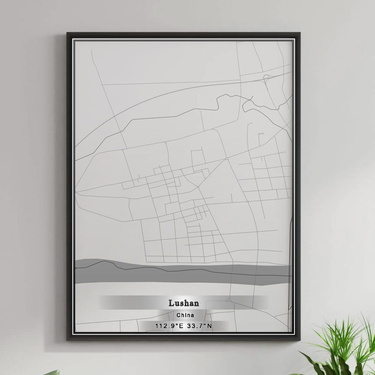 ROAD MAP OF LUSHAN, CHINA BY MAPBAKES