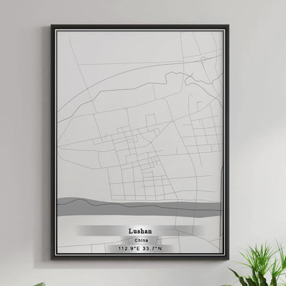 ROAD MAP OF LUSHAN, CHINA BY MAPBAKES