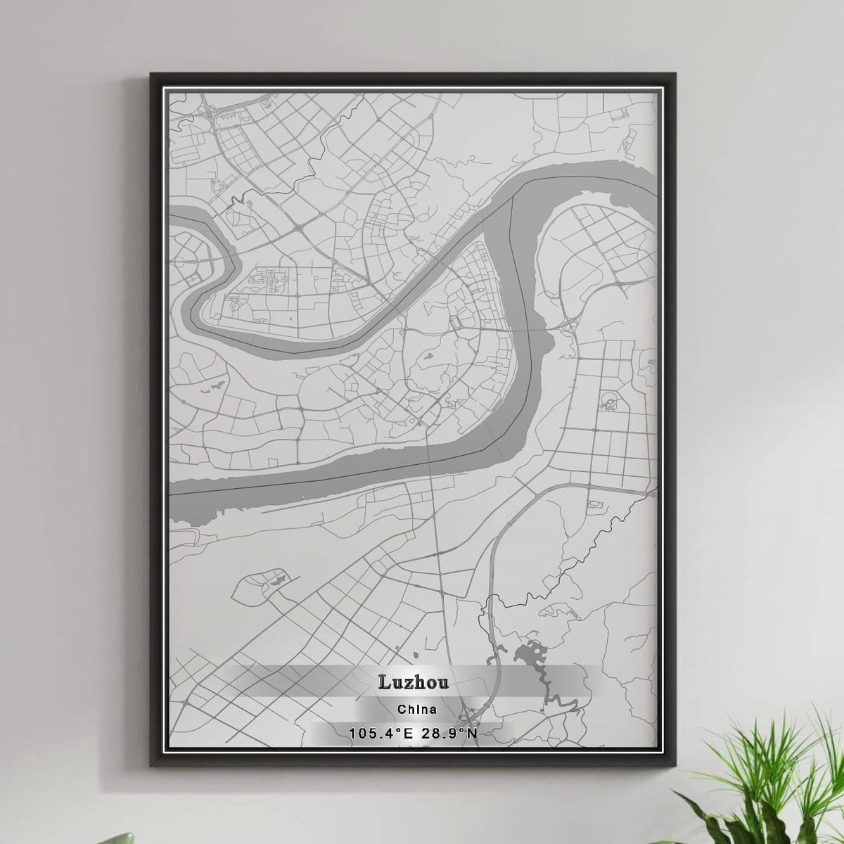 ROAD MAP OF LUZHOU, CHINA BY MAPBAKES
