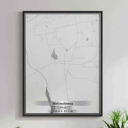 ROAD MAP OF MALIANZHUANG, CHINA BY MAPBAKES