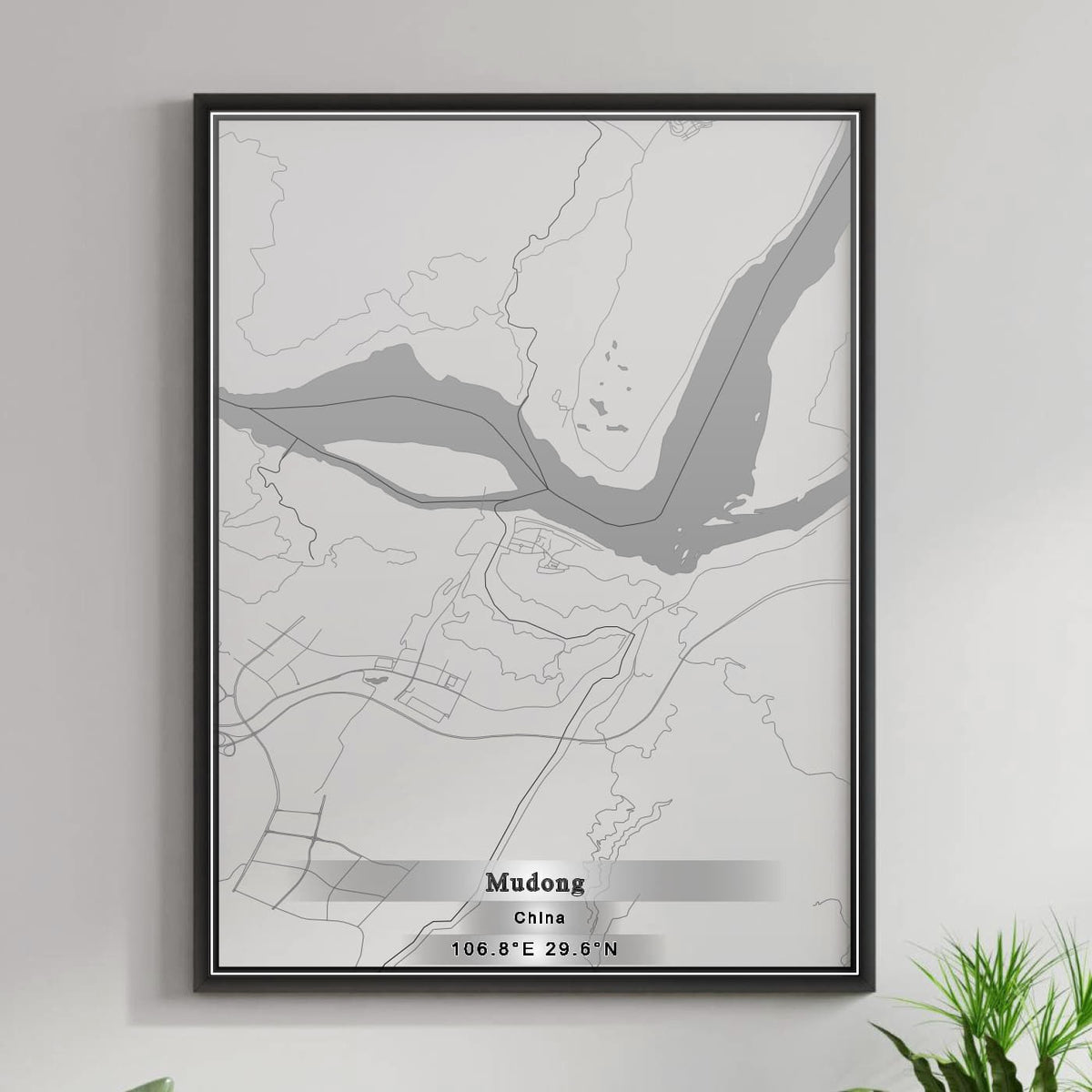 ROAD MAP OF MUDONG, CHINA BY MAPBAKES