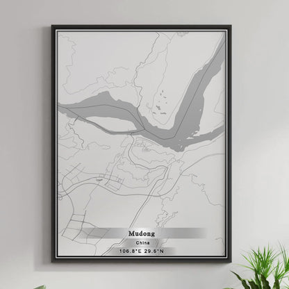 ROAD MAP OF MUDONG, CHINA BY MAPBAKES