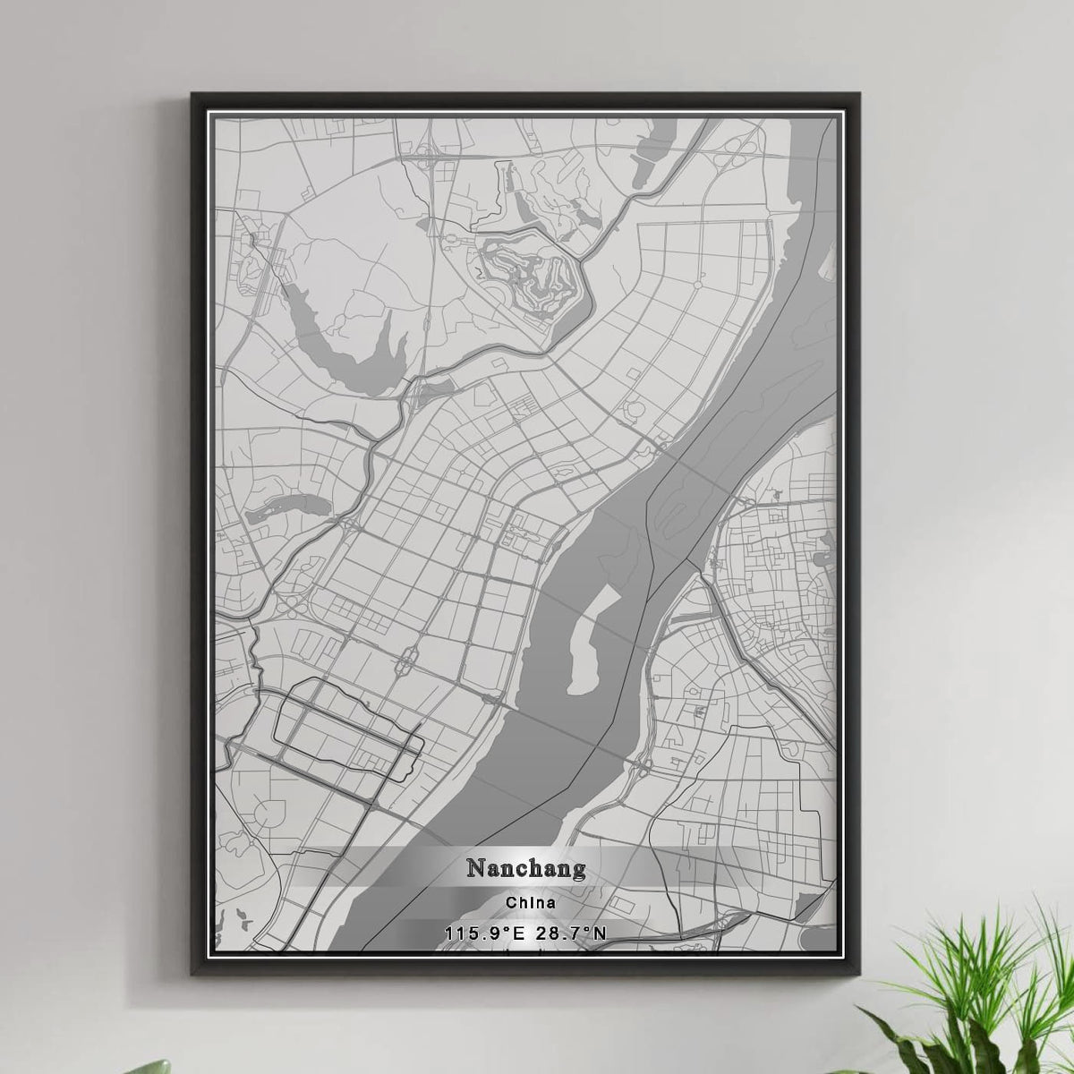 ROAD MAP OF NANCHANG, CHINA BY MAPBAKES