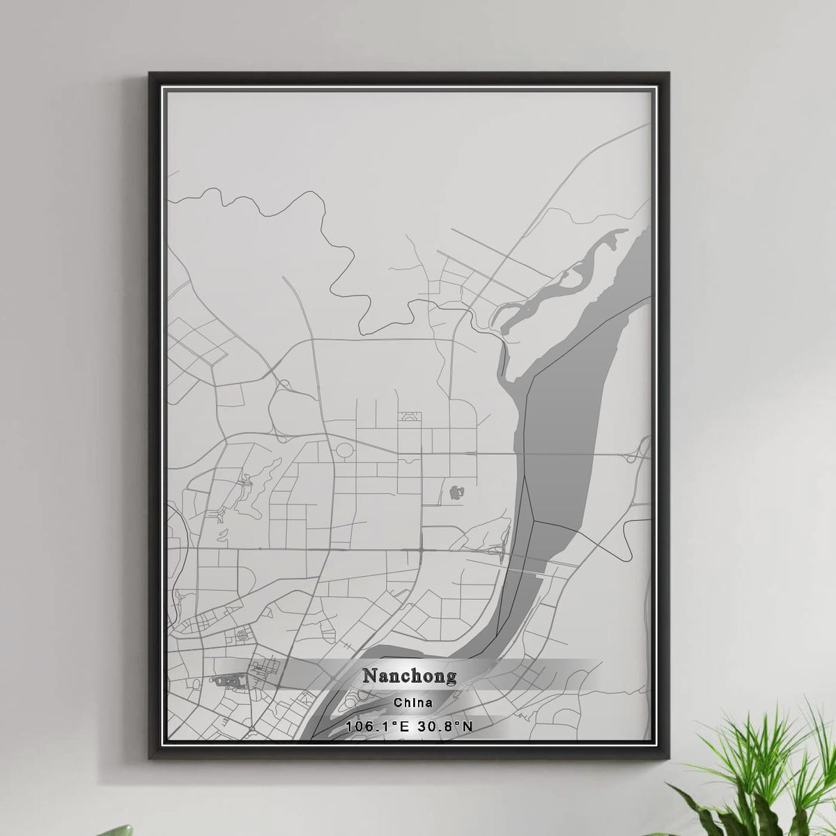 ROAD MAP OF NANCHONG, CHINA BY MAPBAKES