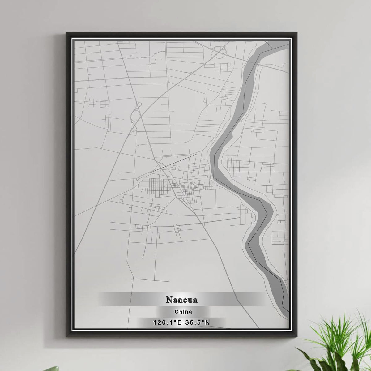 ROAD MAP OF NANCUN, CHINA BY MAPBAKES