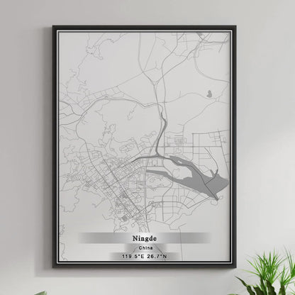 ROAD MAP OF NINGDE, CHINA BY MAPBAKES
