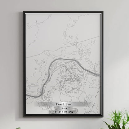 ROAD MAP OF PANZHIHUA, CHINA BY MAPBAKES