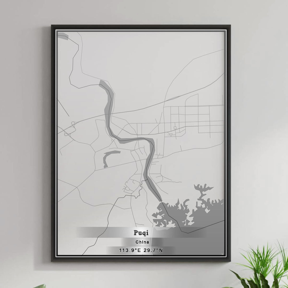 ROAD MAP OF PUQI, CHINA BY MAPBAKES