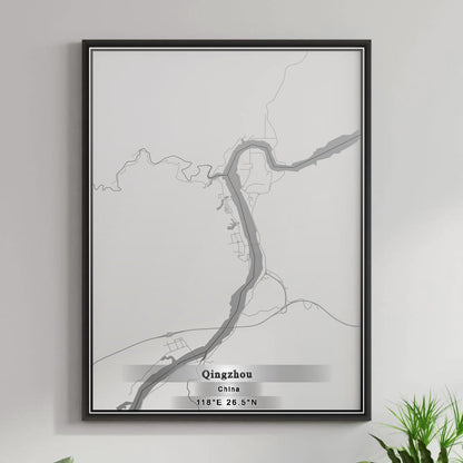 ROAD MAP OF QINGZHOU, CHINA BY MAPBAKES