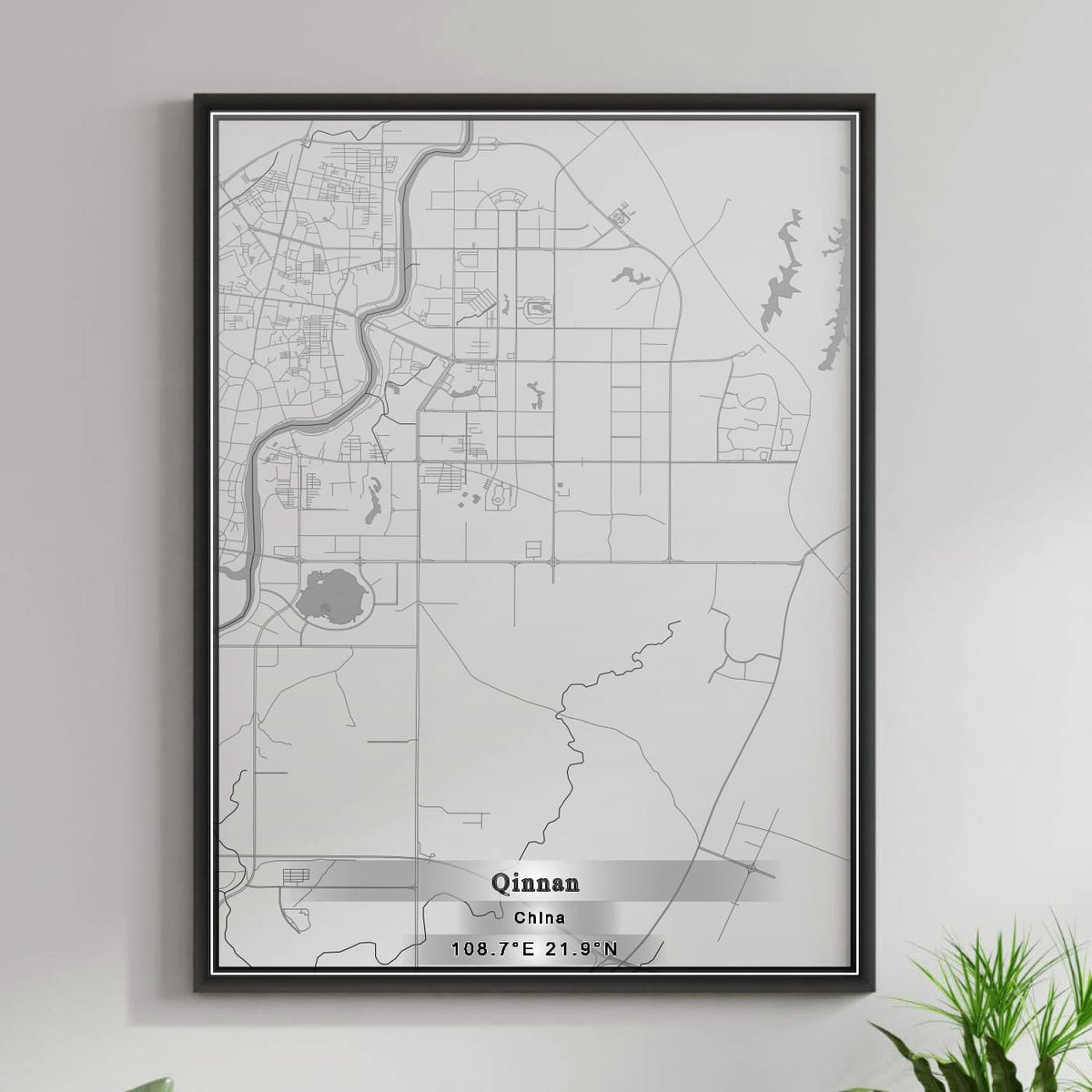 ROAD MAP OF QINNAN, CHINA BY MAPBAKES