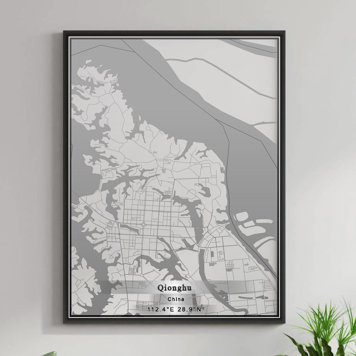 ROAD MAP OF QIONGHU, CHINA BY MAPBAKES