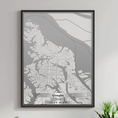 ROAD MAP OF QIONGHU, CHINA BY MAPBAKES