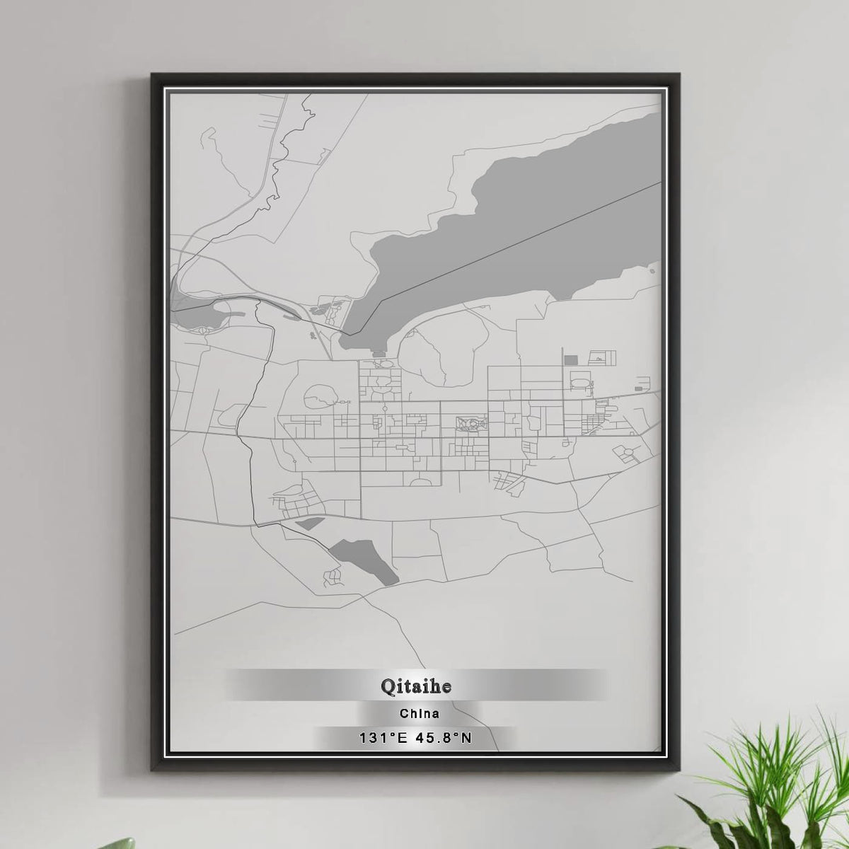 ROAD MAP OF QITAIHE, CHINA BY MAPBAKES