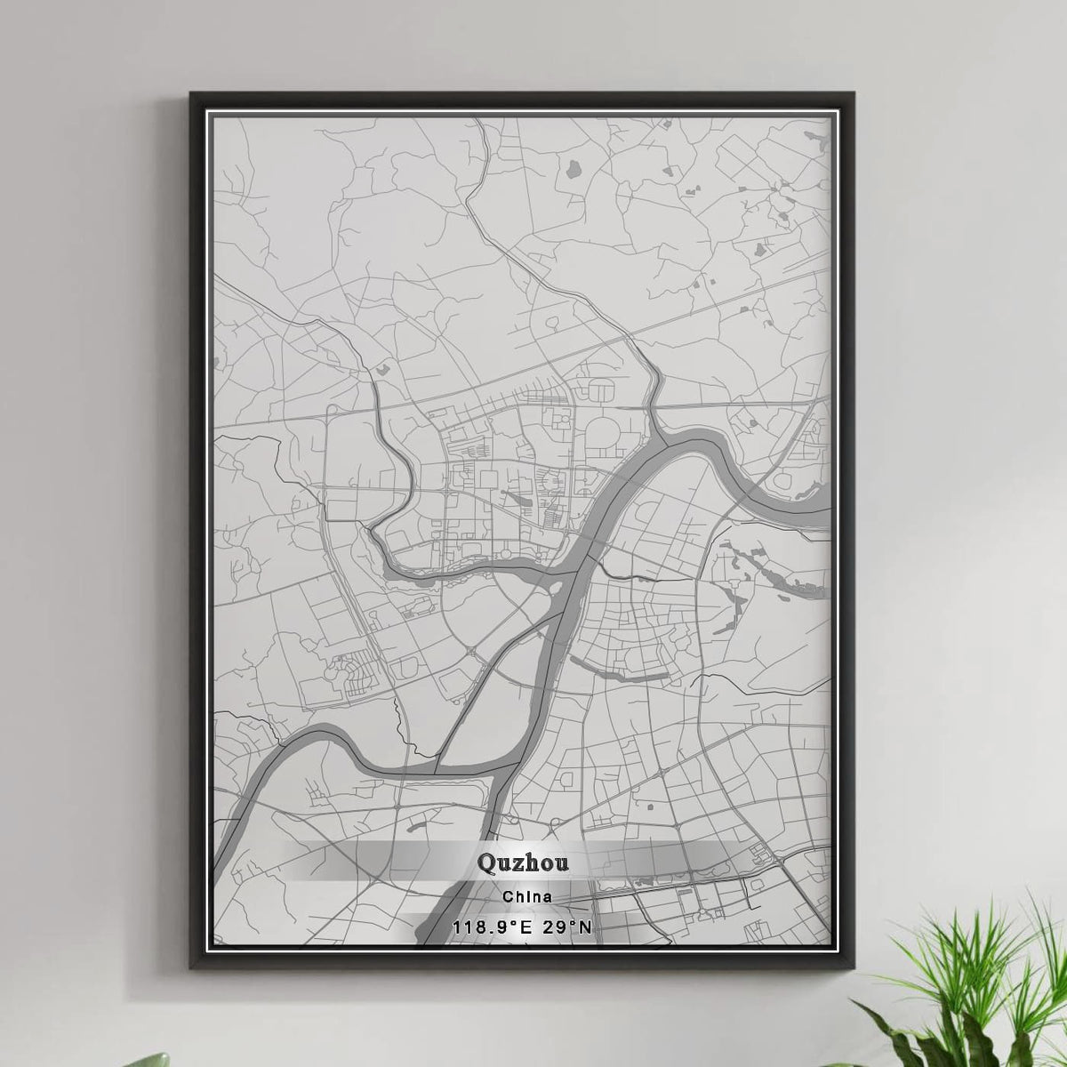 ROAD MAP OF QUZHOU, CHINA BY MAPBAKES