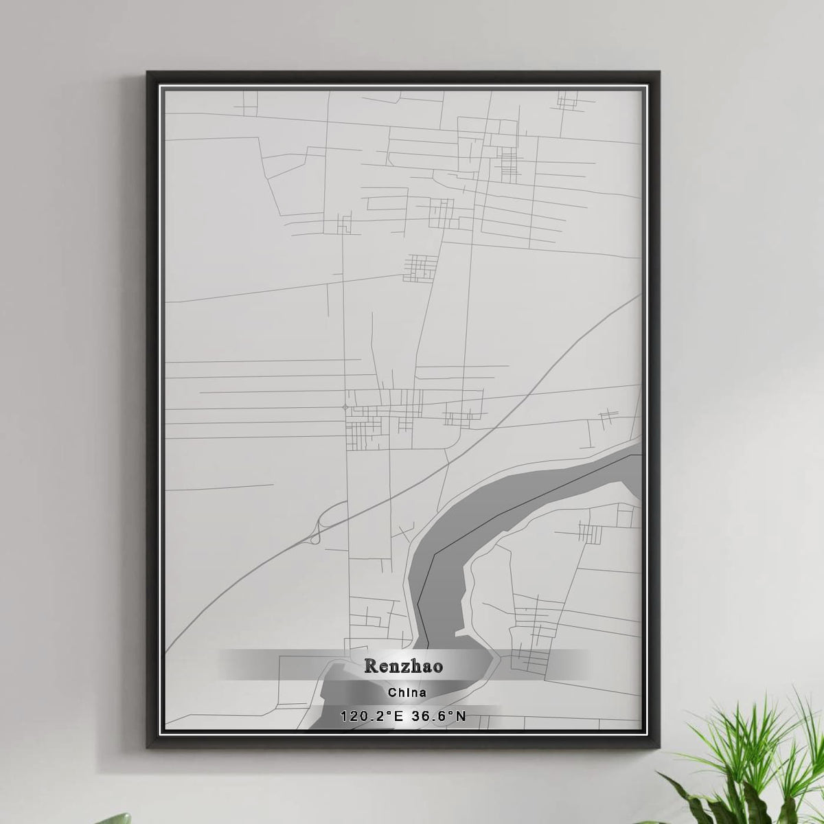 ROAD MAP OF RENZHAO, CHINA BY MAPBAKES