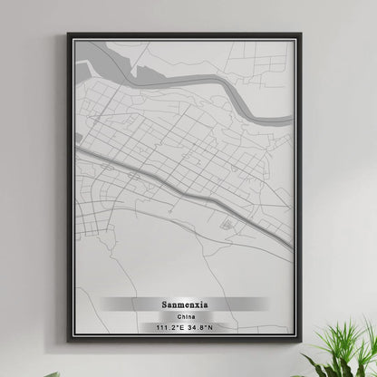 ROAD MAP OF SANMENXIA, CHINA BY MAPBAKES