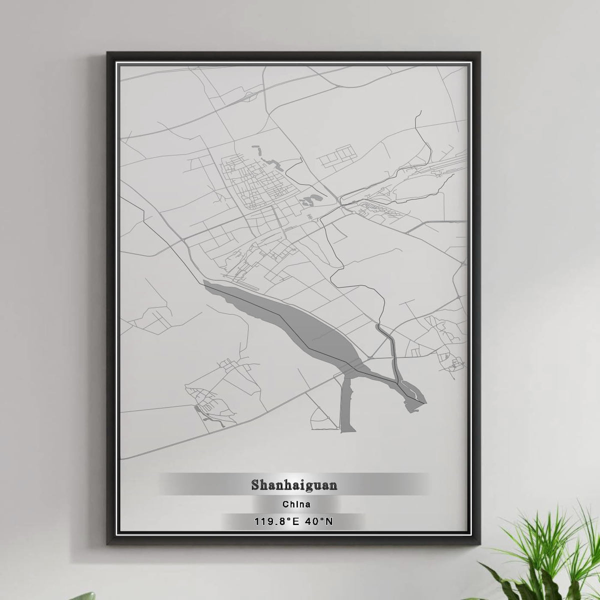 ROAD MAP OF SHANHAIGUAN, CHINA BY MAPBAKES